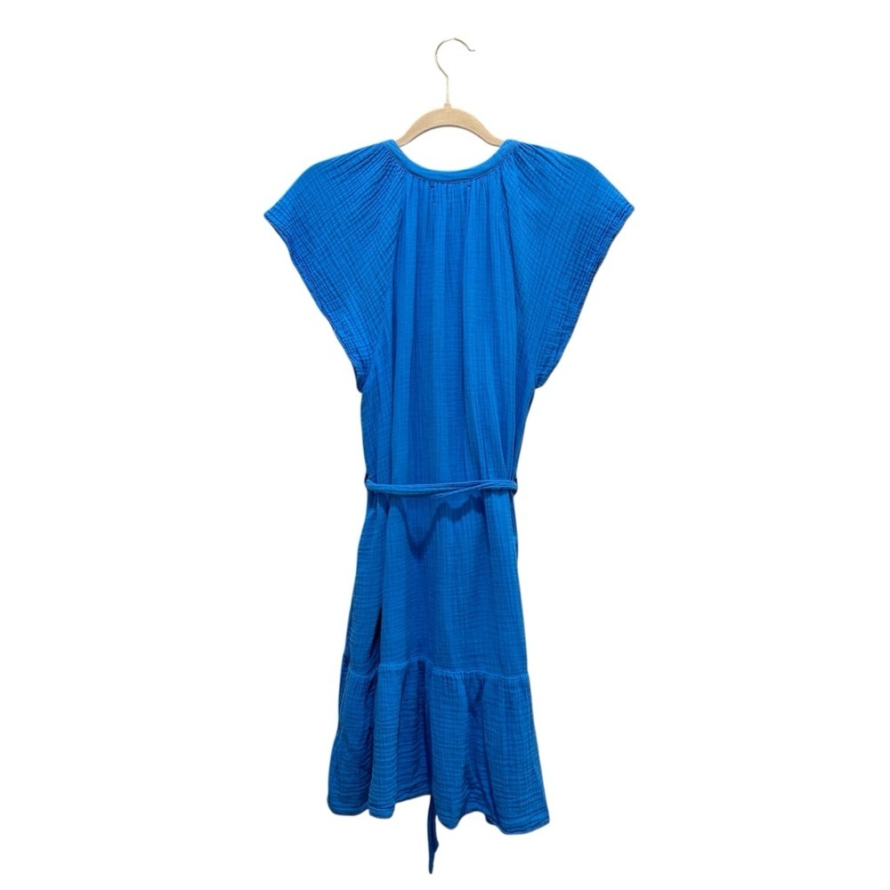 Xirena Jude Mini Dress in Acqua Cotton Gauze Belted Boho Casual Blue Sz M - Picture 14 of 16